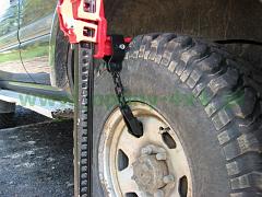 Adaptér ke zvedání auta Hi-Liftem za disk kola