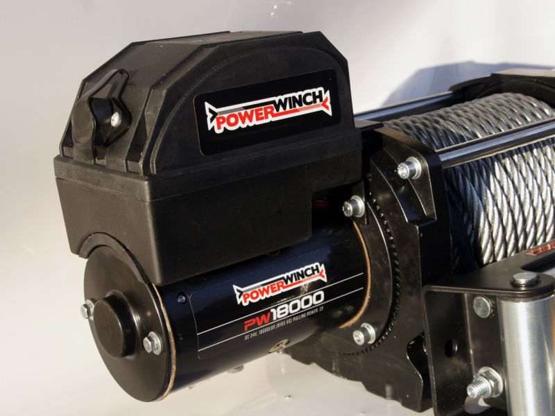 Elektrický naviják Powerwinch 18000 lbs 24V s ocelovým lanem 