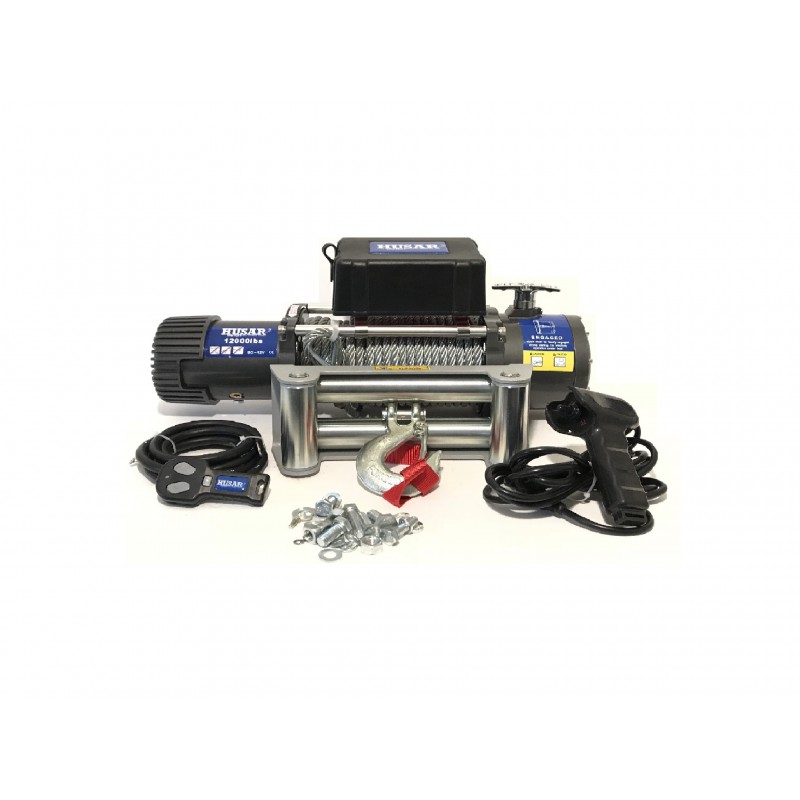 Naviják Husarwinch BST 12000, 24V, ocelové lano