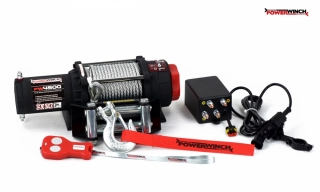Elektrický naviják Powerwinch 4500 lbs 12V s ocelovým lanem